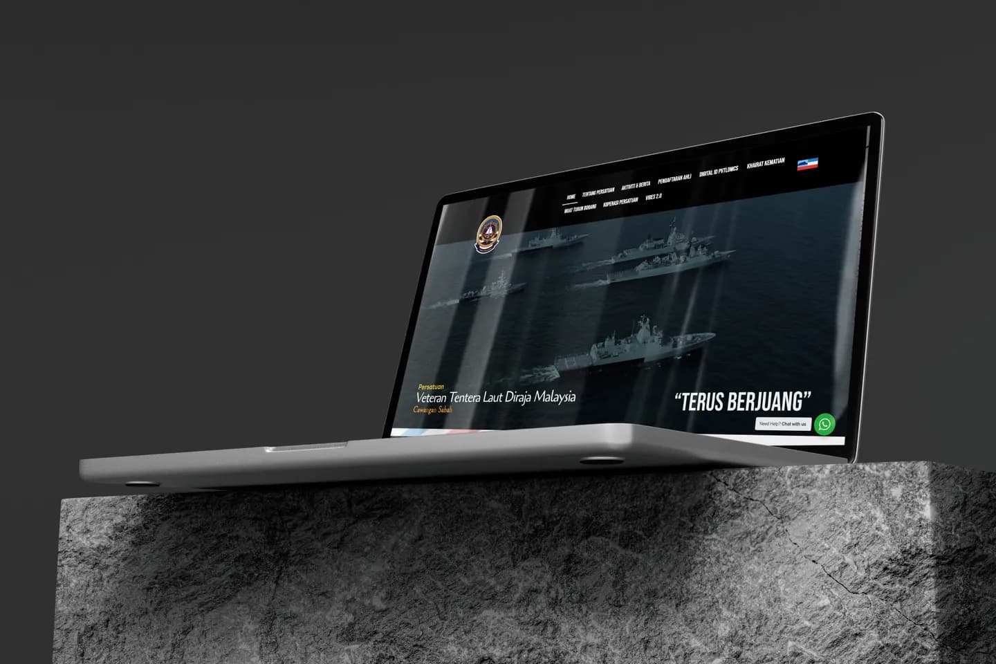 Private Sabah Veteran WordPress website mockup